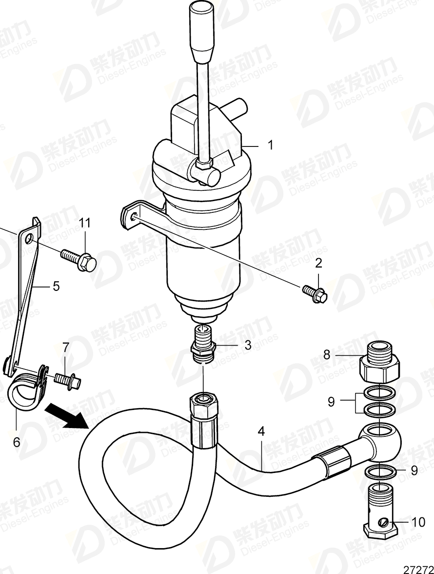 VOLVO Adapter 22245969 Drawing